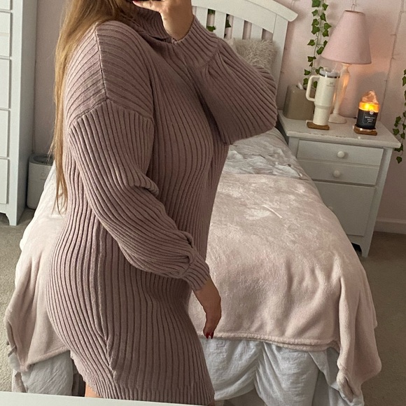Gray Sweater Dress - Picture 2 of 2